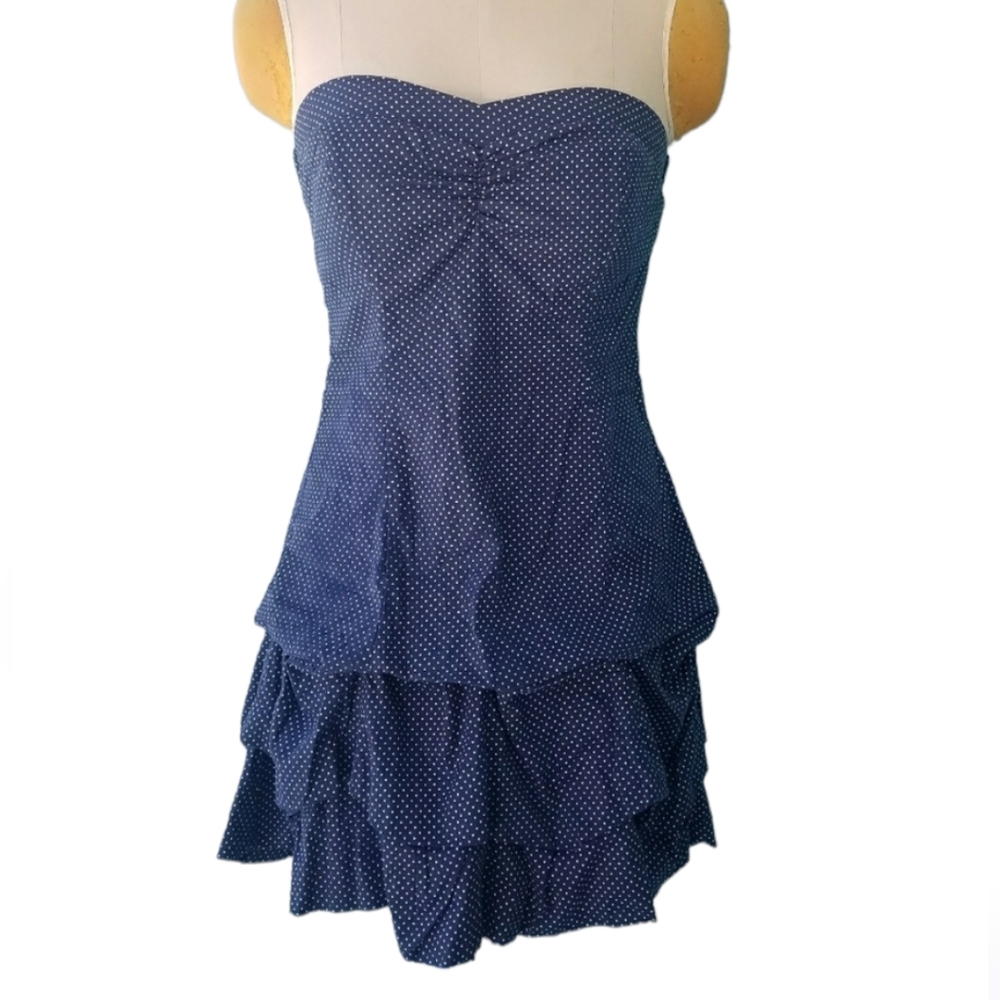 Retro Polka Dot Ruffle Dress sz5